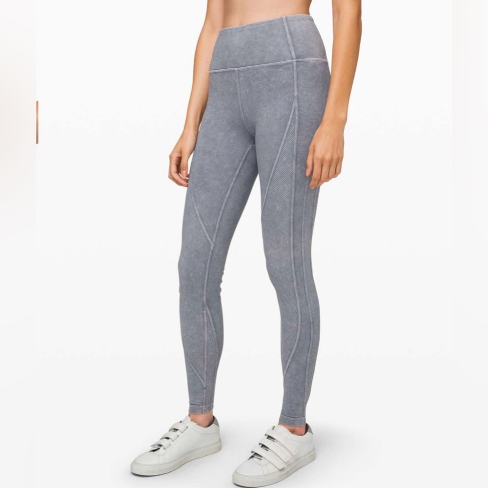 Lululemon Wunder Under High-Rise Tight *Snow Washed Ribbed 28